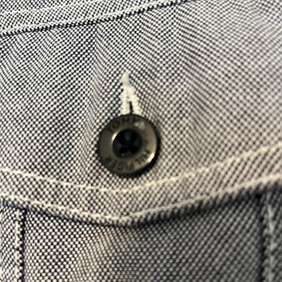 Tommy Hilfiger Navy/white weave denim style jacket.  Women's 12 - Picture 5 of 10